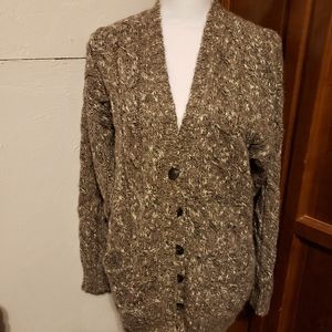 Marled oatmeal cardigan